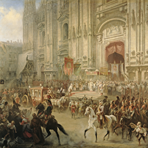 Ceremonial reception of Field-marshal Alexander Suvorov in Milan in April 1799, c