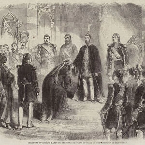 Ceremony of Kissing Hands by the Great Officers of State on the Accession of the Sultan (engraving)