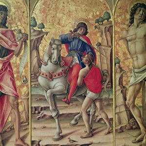 The Charity of St. Martin, central panel from the Triptych of St. Martin (oil on panel)