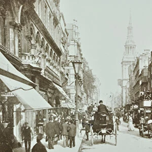 Cheapside, looking east, City of London, 1890 (b / w photo)