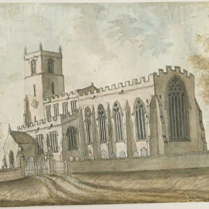 Checkley Church: water colour painting, nd [1762-1802] (painting)