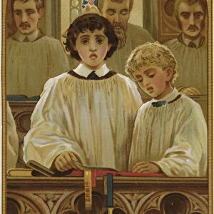 Choir boys (chromolitho)