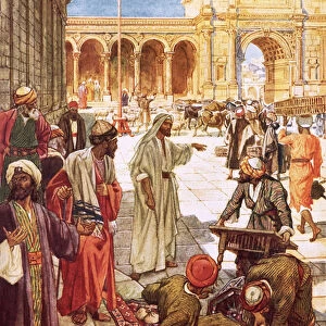 Christ driving the money changers from the temple