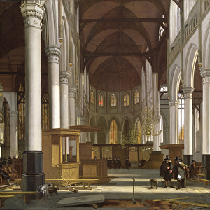 Church Interior (oil on canvas)
