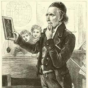 Cipher looking at Pauls Drawing (engraving)
