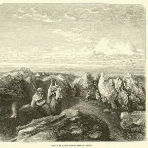 Circle of large stones East of Beitin (engraving)