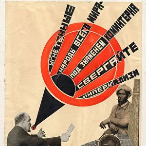 collage que Gustav Klutsis realisa en 1924, pour un livre a la gloire de Lenine - Soviet