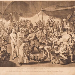 Colonel Mordaunts Cock Match, 1794 (mezzotint)
