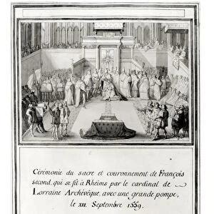 Coronation of Francis II (1544-60), 21st September 1559 in Reims by the archbishop