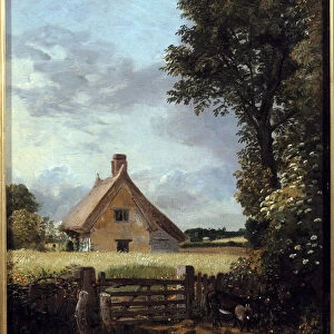 Cottage in a wheat field. Painting by John Constable (1776-1837), 1817. Oil on canvas