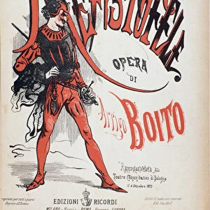 Cover of musical score of "Mefistofele"opera by Arrigo (Enrico) Boito