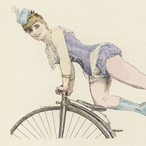 Cycling artiste (colour litho)