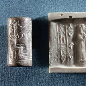 Cylinder seal depicting an evocation to the cult of Elam