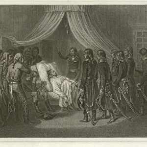 The death of General Hoche (engraving)