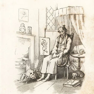 Death and the Hypochondriac. 1827 (engraving)