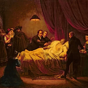 The Death of Mazet, 1821 (oil on canvas)