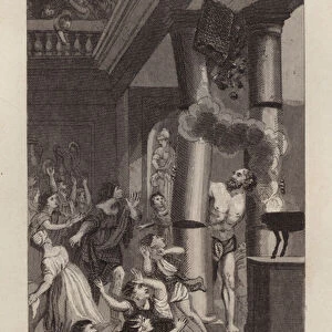 Death of Samson, Judges XVI, ver 30 (engraving)