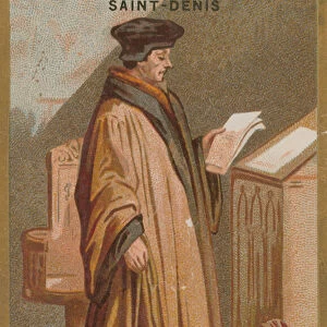 Desiderius Erasmus, 15th / 16th Century Dutch scholar and theologian (chromolitho)
