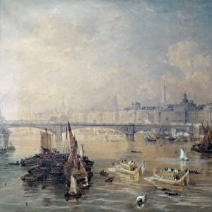 Design for the Thames Embankment, view looking upstream