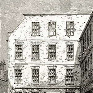 Dr Samuel Johnsons house at 17 Gough Square, from London Pictures: Drawn with Pen