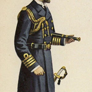 The Duke of Cornwall and York during his naval service, 1892 (chromolitho)
