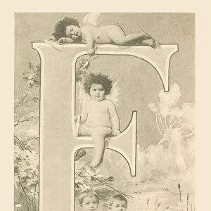 E: Five young children, naked in Cupid or in a small shirt
