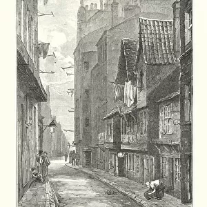 East End of the Cowgate, looking towards the South Back of Canongate (engraving)