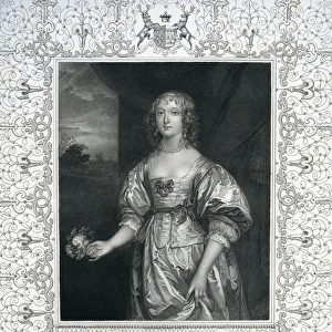 Elizabeth Cavendish, Countess of Devonshire, mid 17th century (engraving)