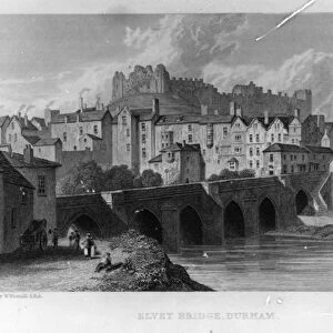 Elvet Bridge, Durham, engraved by a Frances after W. Westall, 1829 (engraving)