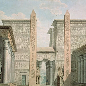 The Entrance to the Temple, Act I scene iii, set design for The Magic Flute