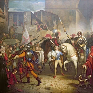 Entry of Charles VIII (1470-98) into Florence in 1494 (oil on canvas)