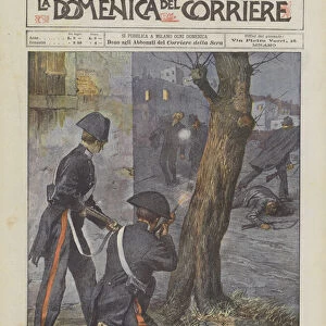 An Episode Of The Sicilian Maffia, Conflict Between Carabinieri And Maffiosi For Life (Trapani) (colour litho)