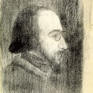 Erik Satie (1866-1925) c. 1886 (crayon on paper)
