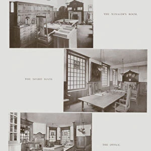 Essex and Suffolk Equitable Insurance Companys Offices, The Managers Room, The Board Room, The Office (b / w photo)