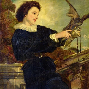 The Falconer (oil on canvas)