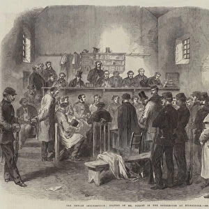 The Fenian Insurrection, Inquest on Mr Cleary in the Courthouse at Kilmallock (engraving)