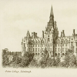 Fettes College, Edinburgh (litho)