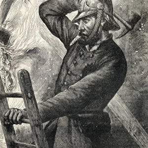Fireman, illustration from Our Own Magazine, published by the Children s