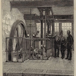 The First Steam Engine constructed at Teheran (engraving)