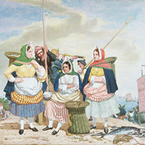 Fish Market by the Sea, c. 1860 (oil on canvas)