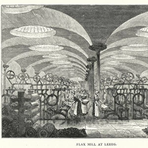 Flax Mill at Leeds (engraving)