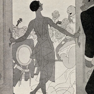 Frontispiece illustration from But Gentlemen Marry Brunettes by Anita Loos
