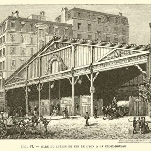 Gare du Chemin de Fer de Lyon a la Croix-Rousse (engraving)