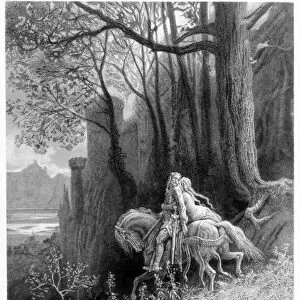 Geraint and Enid Ride Away, illustration from Idylls of the King by Alfred Tennyson