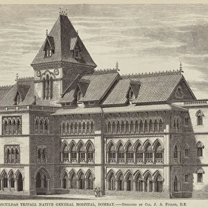 The Goculdas Tejpall Native General Hospital, Bombay (engraving)