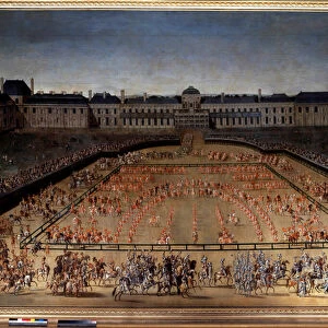 The Grand Carrousel gave by Louis XIV in the Cour des Tuileries in Paris, to celebrate the birth of the Dauphin (1 / 11 / 1661), June 5, 1662 Painting by Henri de Gissey (1621-1673). 1662. Dim. 2. 85 x 3. 65 m