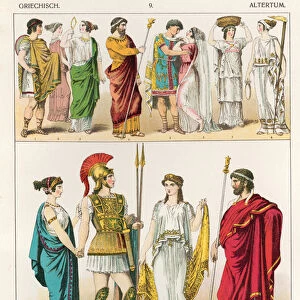 Greek Dress, from Trachten der Voelker, 1864 (colour litho)