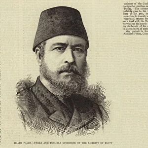 Halim Pasha, Uncle and Possible Successor of the Khedive of Egypt (engraving)