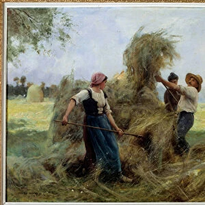 The hay. Painting by Julien Dupre (1851-1910), 19th century