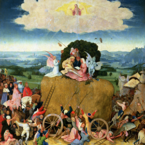 The Haywain: central panel of the triptych, c. 1500 (oil on panel)